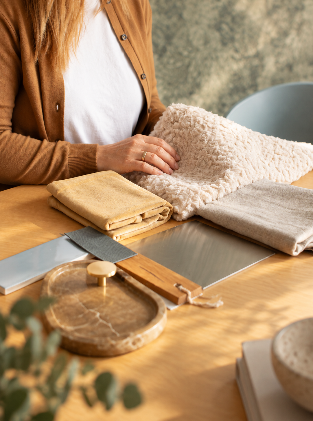 Materialauswahl und Stoffmuster im OH WOW Studio
